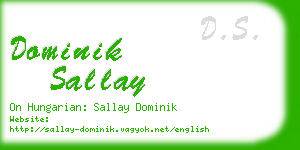 dominik sallay business card